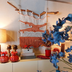 Painel Decorativo em Macramé e Tecelagem “Marraquexe”