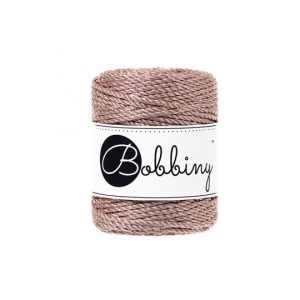 Corda Bobbiny 3mm / 50m Metallic Rose Gold
